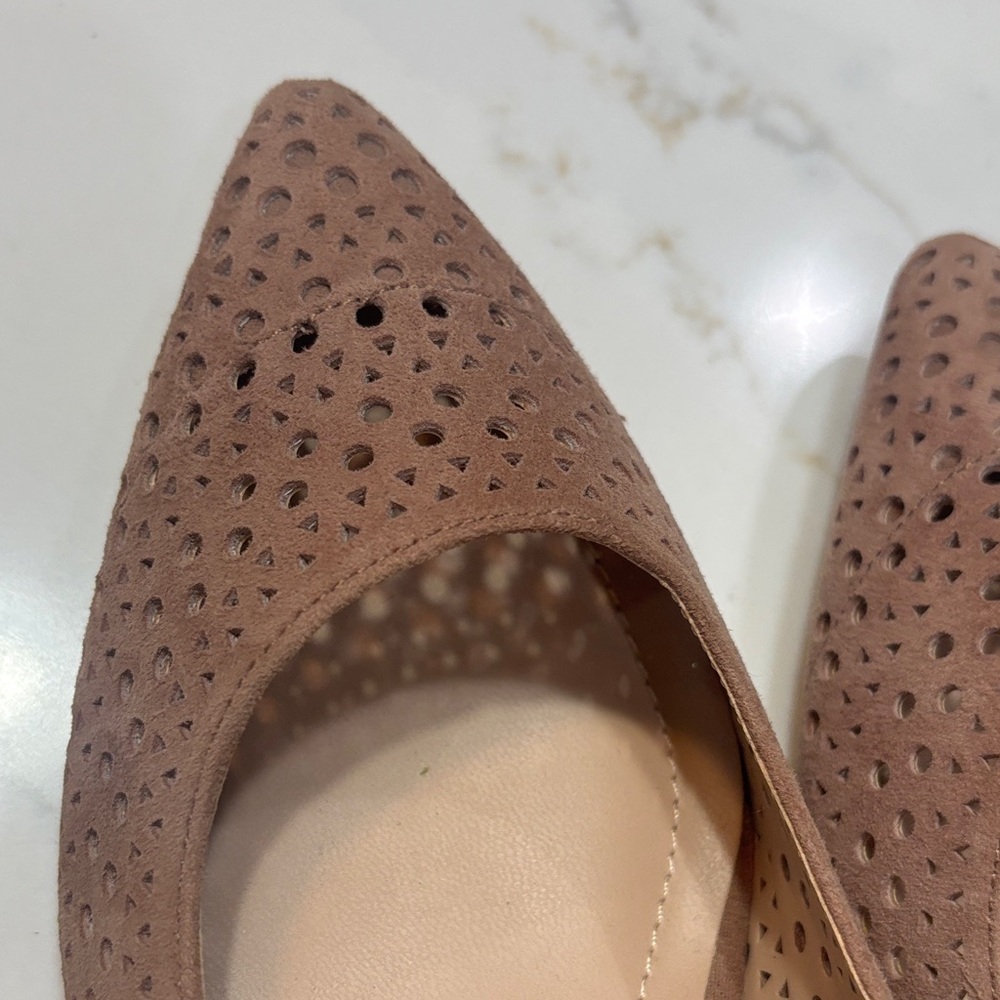 Alfani Brown Perforated Pointed-Toe Pumps - Picture 13 of 16